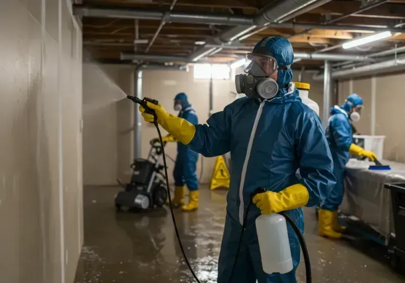 Basement Sanitization and Antimicrobial Treatment process in Kemp Mill, MD